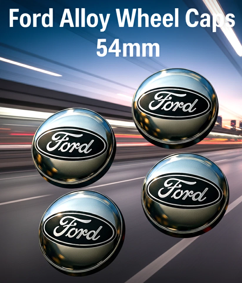 Ford Alloy Wheel Centre Cap 54mm Black RS Mk2 Set of 4 - Image 1 of 2