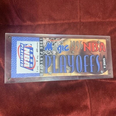 1996 NBA PLAYOFF COMMEMORATIVE TICKET VIP GAME A - PLEXI PROTECTOR ORLANDO MAGIC - Image 1 of 4