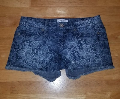 PANTALONES CORTOS VAQUEROS ESTAMPADOS AEROPOSTALE--TALLA 0 Foto 1 de 2