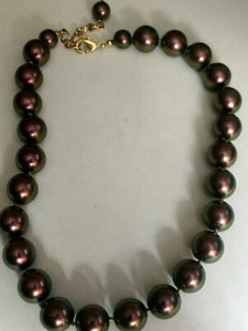 VINTAGE PURPLE TONE BEADED CHOKER - Picture 1 of 7