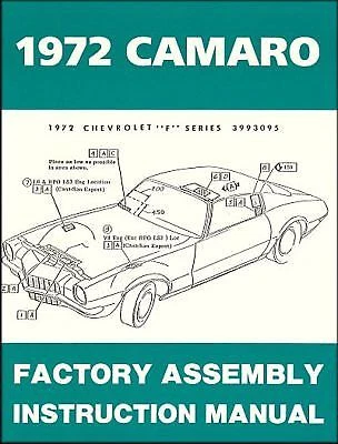 Chevrolet Camaro 1972 manual de montaje de fábrica  Foto 1 de 1