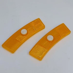 Wheel REFLECTORS  Old school style Retro vintage wheel bicycle bike bmx YELLOW - Picture 1 of 4