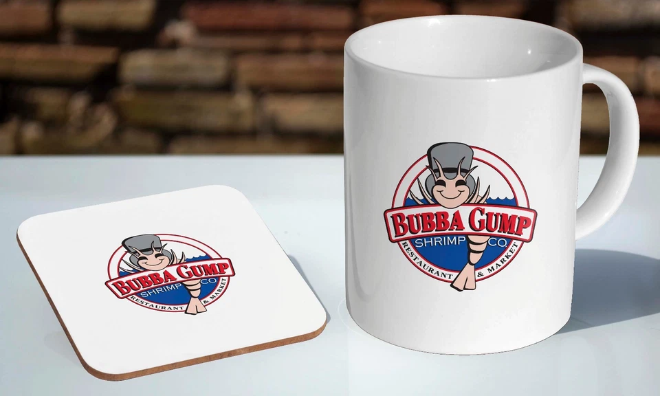 Forrest Gump Bubba Gump Shrimp Tea / Coffee Mug Coaster Gift Set - Image 1 of 1