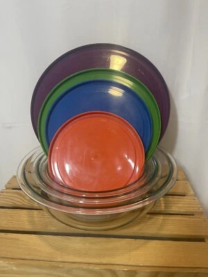 USA Made Pyrex 8-pc Smart Essentials Mixing Bowl Set 4 Bowls/4 Covers-#108605 - Image 1 of 4