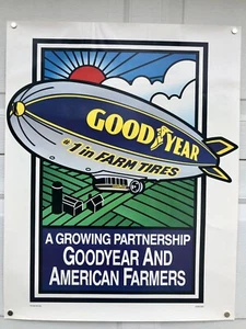 Vintage Goodyear Tire Blimp As Poster. Promoting Farm Tires 28” X 22” 540200 - Picture 1 of 6