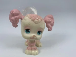 Littlest Pet Shop #225 Pink White French Poodle Blue Eyes Generation 1 Pet - Picture 1 of 6