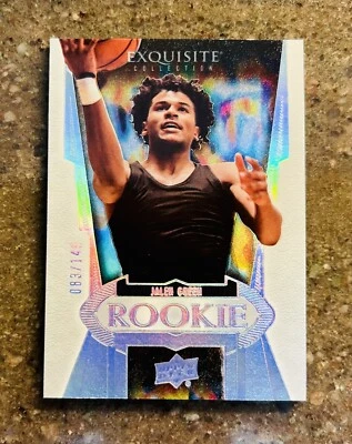 2021 UD EXQUISITE JALEN GREEN ROOKIE RC CARD #/149 Houston Rockets Goodwin SSP - Image 1 of 2