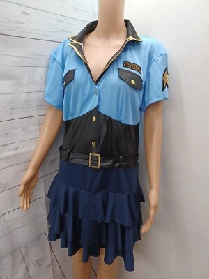 Halloween Mujer Policía Policía Uniforme Vestido Disfraz Juegos con disfraces XL  Foto 1 de 4