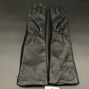 UGG LONG LEATHER GLOVE CONDUCTIVE LINED WOMENS M ~ BLACK - Picture 1 of 12