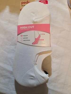 Peds Women's Sport Performance Hi-Cut Soft Nylon 4pk Liner Socks - White/Black - Image 1 of 3