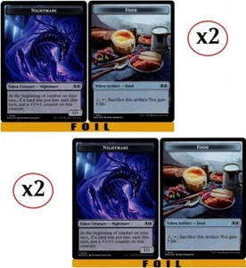 2x MTG - NIGHTMARE \\ FOOD TOKEN #06/12 - FOIL - Wilds of Eldraine - Picture 1 of 1