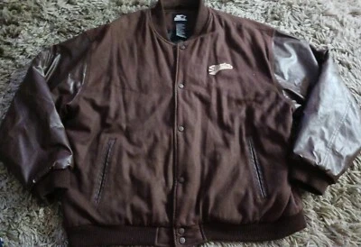 Chaqueta Escolar Vintage Marrón Varsity Letterman STARTER Talla XL ~ 40% LANA Foto 1 de 4