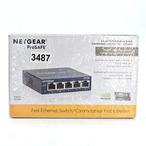 NETGEAR ProSafe FS105 5-Port Ethernet Switch New Sealed Box - Picture 1 of 13
