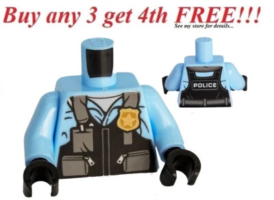 ☀️NEW LEGO Minifigure Minifig Torso Body Top Shirt Male/Female Police Officer #4 - Image 1 of 3