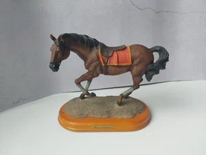Horse Figure Statue, War Horse Fineart Collection 8" Tall Western Decor - Picture 1 of 14