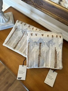 West Elm Luc Geometric Tuareg Pillow Covers (2) Natural NWT OB - Picture 1 of 6
