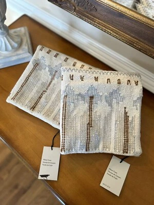 West Elm Luc Geometric Tuareg Pillow Covers (2) Natural NWT OB - Image 1 of 4