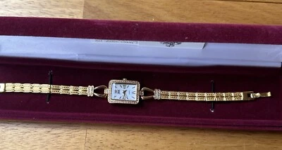 RELOJ VINTAGE JACQUELINE KENNEDY TONO DORADO CAMROSE KROSS NECESITA BATERÍA Foto 1 de 4