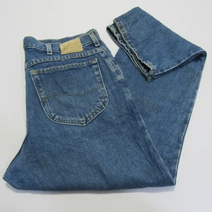 VTG WOMENS Lee Regular Fit Straight Leg Blue W 36 / L 30 REF (M16723) - Picture 1 of 13
