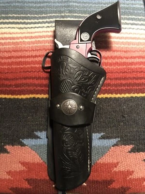 LEFT HAND Fits Heritage Rough Rider Revolver 6 1/2" Western Drop Holster Black - Image 1 of 4