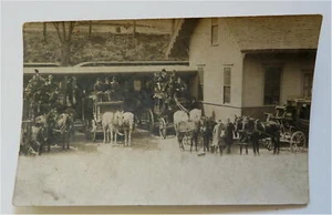 Pferdekutschen Bahnhof Tamworth NH ? um 1900 Echtfoto Postkarte - Bild 1 von 2