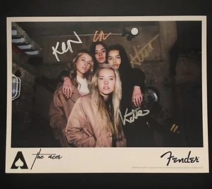 The Aces 4 Hand SIGNED Signatures 8x10 Photo Autographed Indie Pop Band - Picture 1 of 10