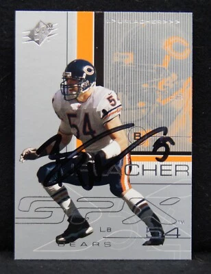 2001 SPx #17 BRIAN URLACHER autografado PSA/DNA CHICAGO BEARS HOF AUTO - Imagem 1 de 2