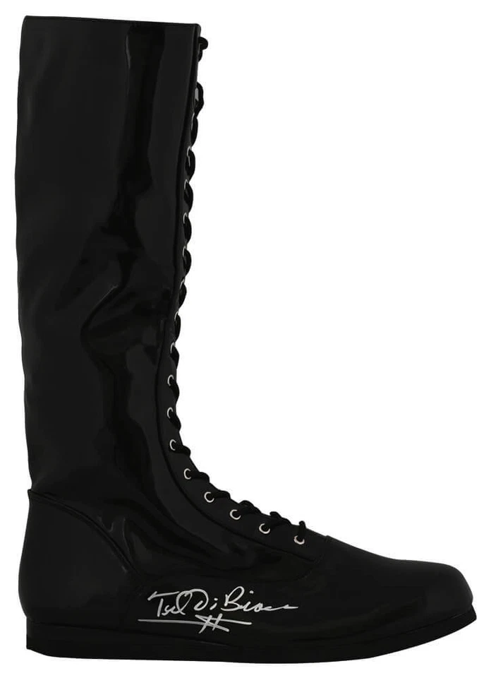Ted DiBiase (WWE) 签名黑色摔跤服装靴 - ( SCHWARTZ 体育正品认证) — 第 1/1 张图片