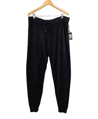 PJ Salvage Sleep Jogger Pants Womens XL Black Gold Feather Knit Luxe Loungewear - Image 1 of 4