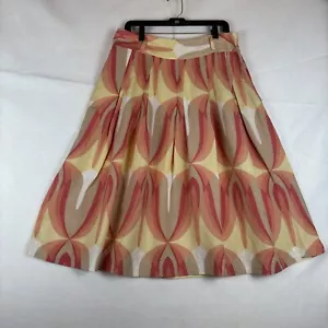 Ladies Women’s Emma James Skirt Orange Print Dillards Sz 12 “cottagecore” - Picture 1 of 5