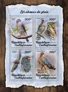 Birds of Prey MNH Stamps 2018 Central African Republic M/S - Picture 1 of 1