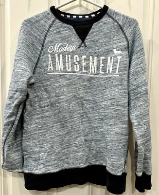 Sudadera Moderna Amusement Cuello Redondo Gris Grande  Foto 1 de 4