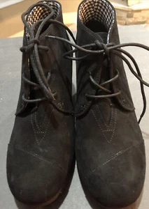 Hot Tomato Wedge Lace-up Booties Boots Women's Size 8 1/2M - Picture 1 of 7