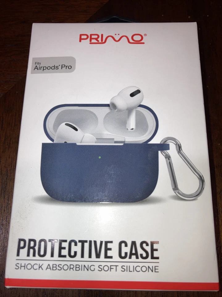 Primo Apple Airpods Pro Protective Case Blue Earphones Shock Absorbent. NIB - Image 1 of 4