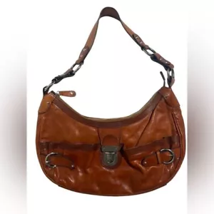 Marks and Spencer Autogramm Leder Schultertasche Hobo - Bild 1 von 9