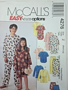 McCall's 4276 Unisex  Kids Sleepwear  Size M/L  New Envelope Damage - Picture 1 of 7