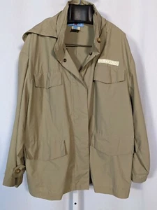 Les Copains Vintage 90s Military Nylon Blend Tan Field Jacket 42 Italy - Picture 1 of 5