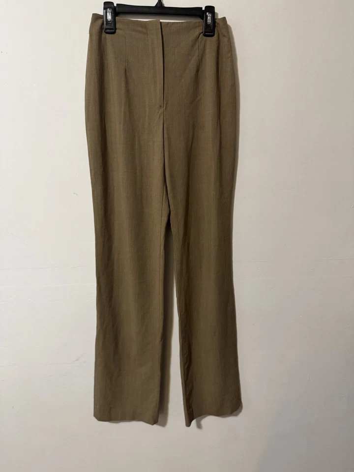 Piazza Sempione Womens Trousers Pants Size 40 IT Tan Beige Pleated Wool Italy - Image 1 of 4