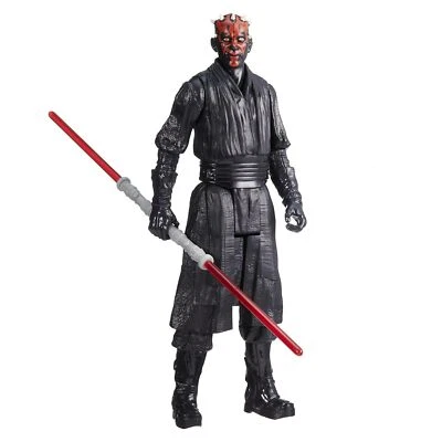 Star Wars Titan Hero Series Darth Maul, figura de acción de 12 pulgadas y 2 accesorios Foto 1 de 4