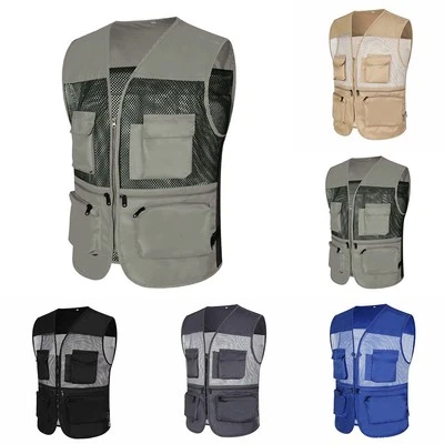 Gilet homme sans manches en maille pour p??che photographie et travail en plein - Photo 1/4