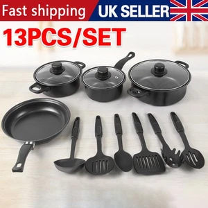 13Pcs/Set Non Stick Saucepan Cookware Set Cooking Pot Frying Pan Set With Lids A - Picture 1 of 10