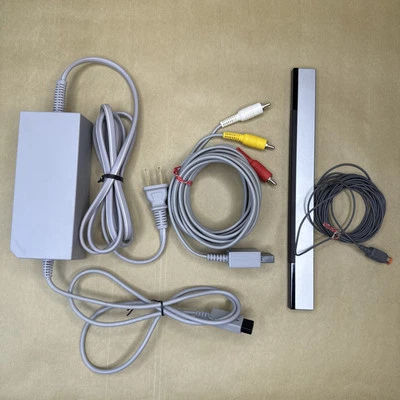 OEM Nintendo Wii Power Cord, AV Cable, Sensor bar | Tested - Image 1 of 4