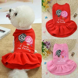 Skirt Chihuahua Dog Dress Dog Princess Clothes Cotton Cat Dress Puppy Pet Small - Picture 1 of 13