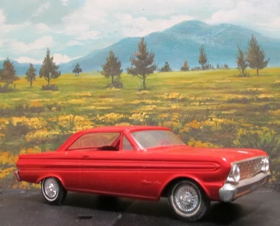 1964 FORD FALCON SPRINT dealer promo car, red, screw bottom, AMT 1/25 - Image 1 of 4