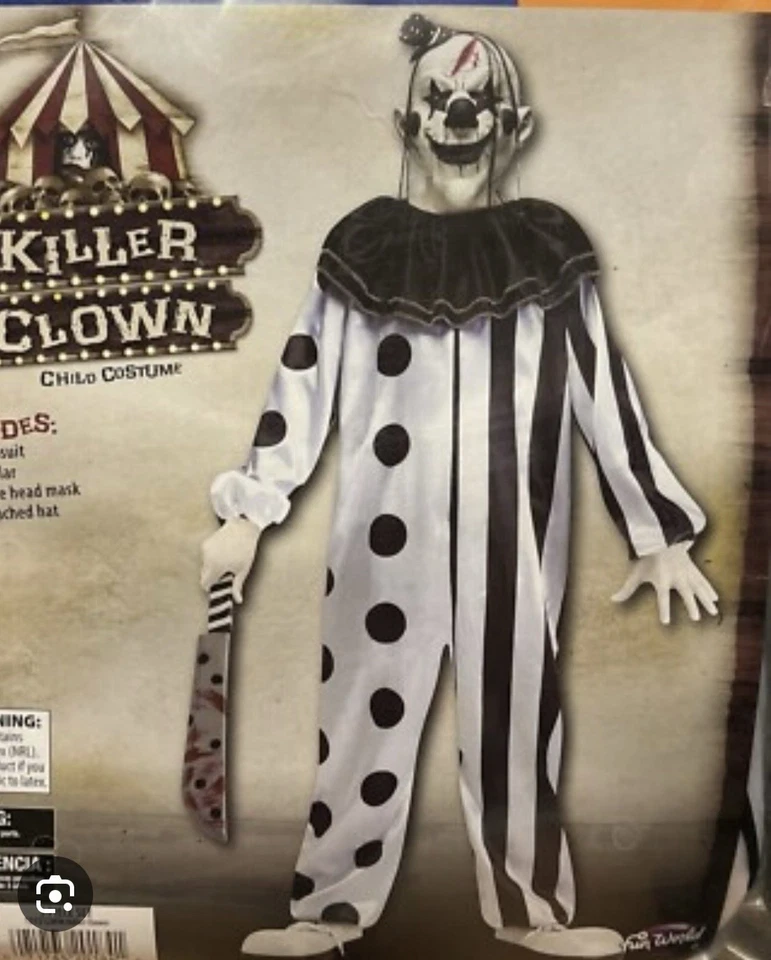 Disfraz Fun World Killer Clown Niños Freakshow Niño L Grande 12-14 #130 Foto 1 de 1