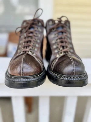 Rare Vintage 90’s London Underground Alien 12D Boots Soft Leather Grunge Punk - Image 1 of 4