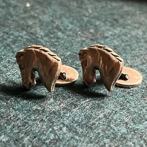 Vtg Antique 925 Sterling GEORG Jensen U.S.A. Horse Cufflinks - Picture 1 of 13