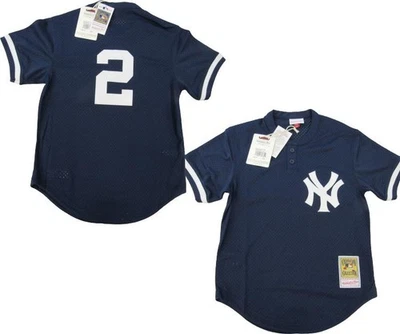Camiseta deportiva Mitchell & Ness 1995 Derek Jeter #2 New York Yankees para hombre auténtica BP Foto 1 de 4