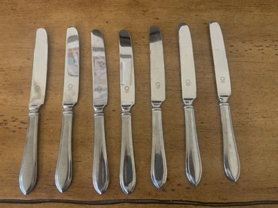 MSE Martha Stewart Hoja Larga Acero Inoxidable 18/10 Cubiertos Juego De 7 Cuchillos Cuchillo Foto 1 de 4