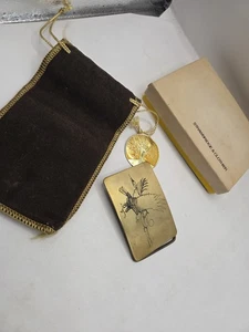 Vintage Belt Buckle, Ampersand Brass, Kalamazoo Michigan, Scenic, Flying Eagle - Picture 1 of 4